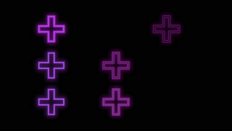 Neon-purple-crosses-pattern