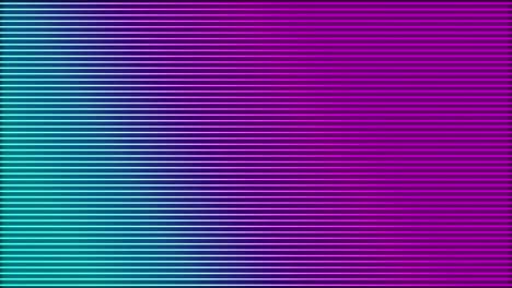 Animation-of-glowing-horizontal-neon-pink-to-blue-lines-on-black-background