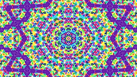 abstracto colorido patrón simétrico ornamental decorativo kaleidoscopio movimiento círculo geométrico y formas de estrellas