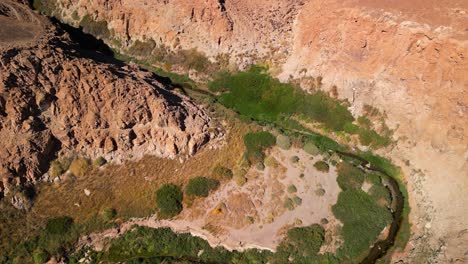 Aerial View Down Deep Anaconda Canyon River In Bolivia, South America
