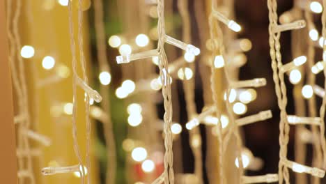 sparkling fairy lights holiday background, bokeh background establisher
