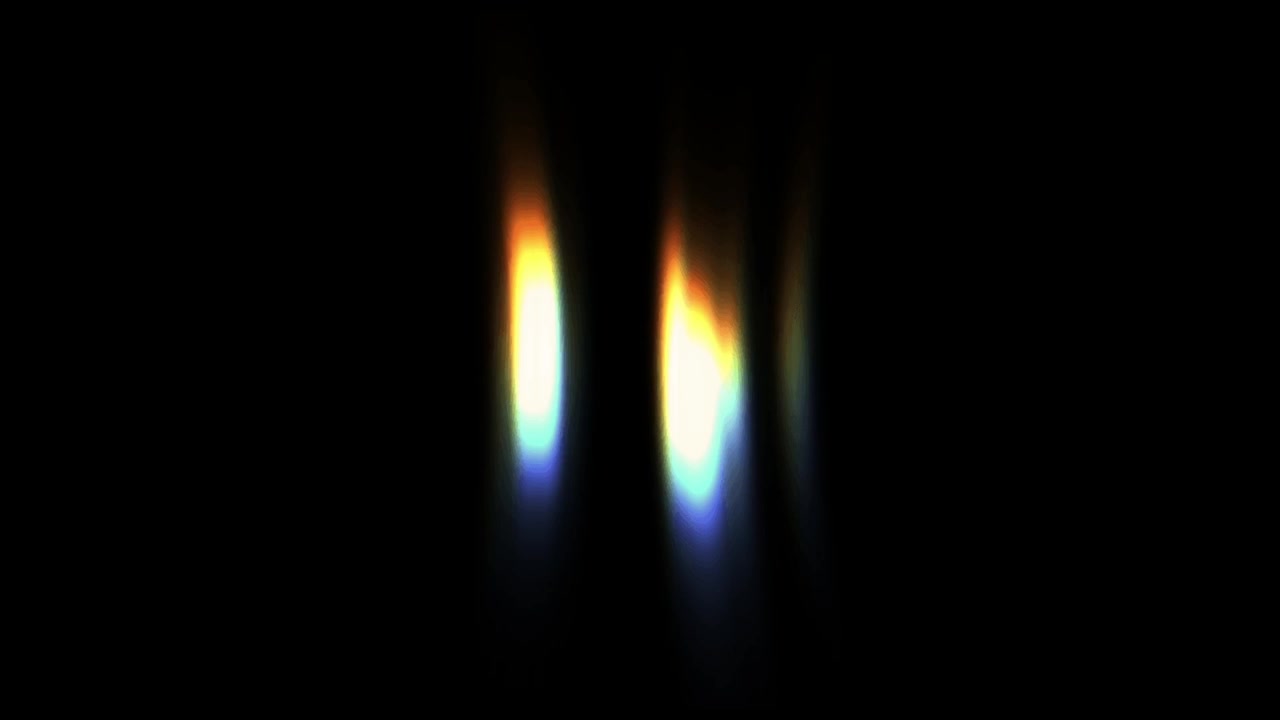 Animation colorful light leak isolate on black background.