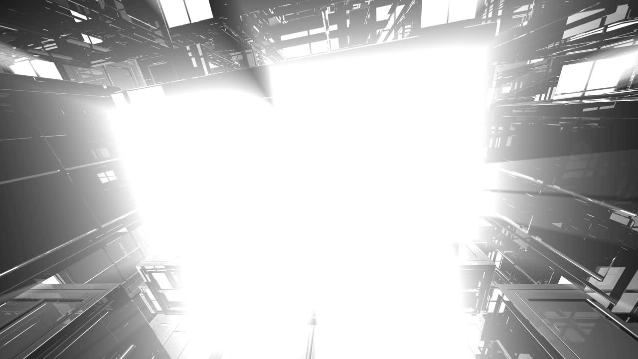 4k 추상 흑백 3d 모양 vj 애니메이션