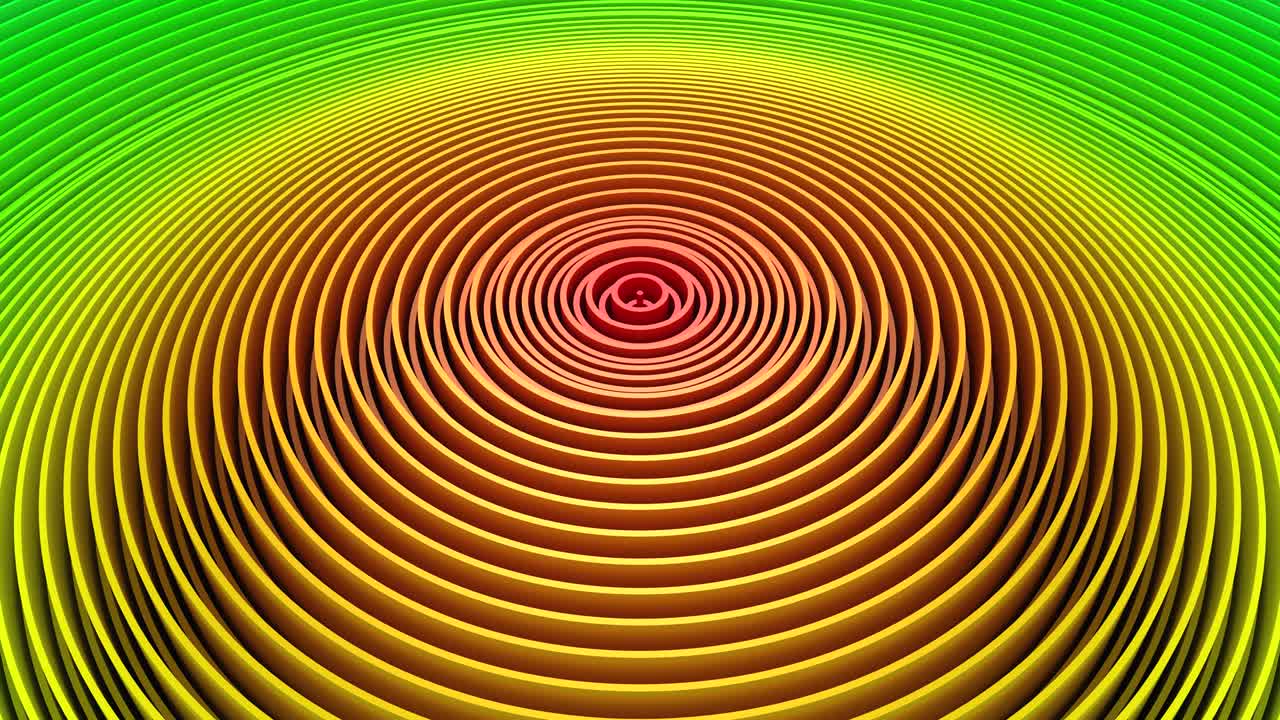 los círculos forman una onda.