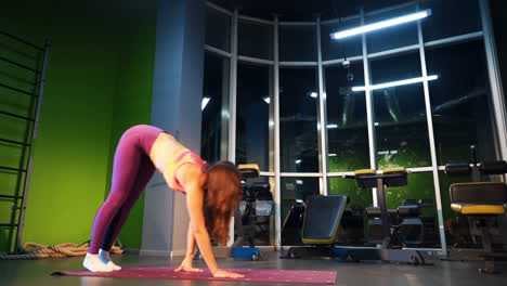 sportive girl in studio doing fitness. beautiful body.