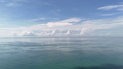 aerial view of the sea and clouds in vietnam