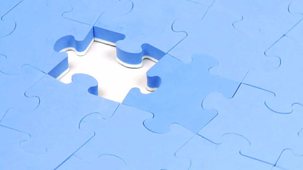 rompecabezas sin la pieza de la solución girando