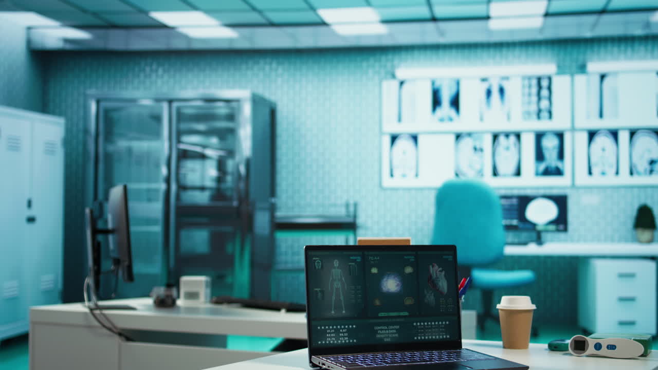 gabinete médico profesional esperando a un paciente para una visita de chequeo