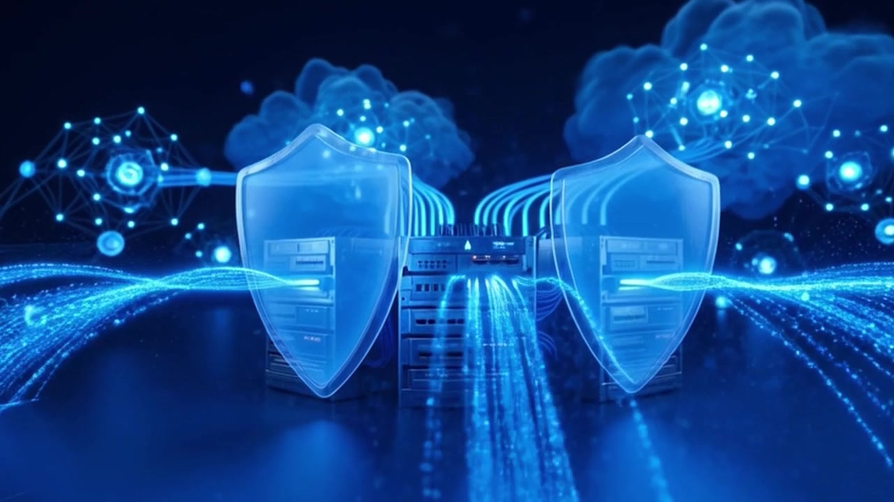 Digital Data Security and Cloud Server Infrastructure Visualization