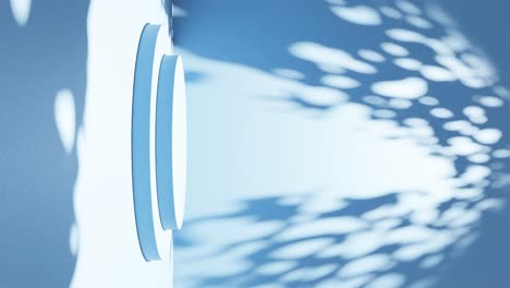 Serene-Blue-Display-Platform-with-Dappled-Light-blue-background-vertical