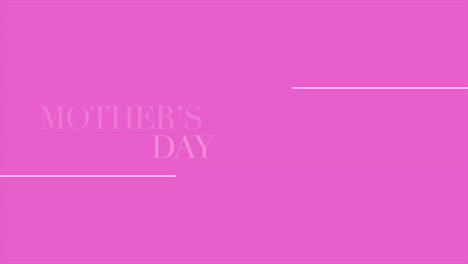 mothers day text with lines on fashion pink gradient