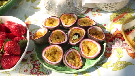 Passion fruit in pic nic Arr&aacute;bida meeting with friends