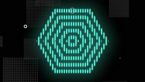 Pulsing-neon-hexagons-pattern-with-led-light-in-casino-style