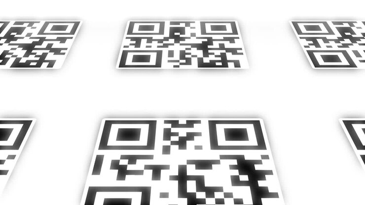 QR Code abstract technology background.