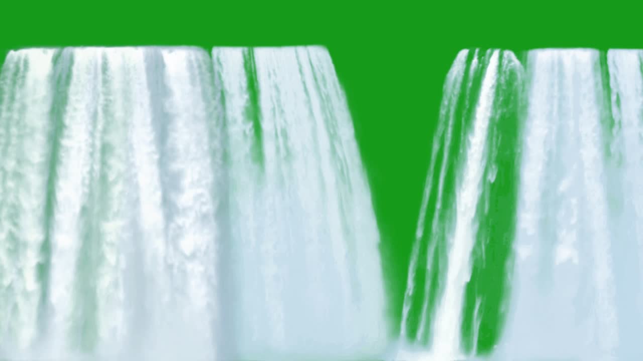 cascadas gráficos de movimiento de pantalla verde