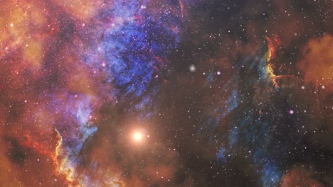 nebula clouds in the star-studded universe