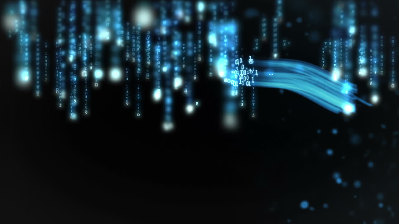 Digital animation of binary codes exploding with matrix Premium Stock ...