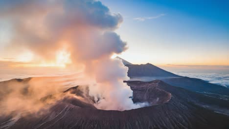 Volcano Crater at Sunrise