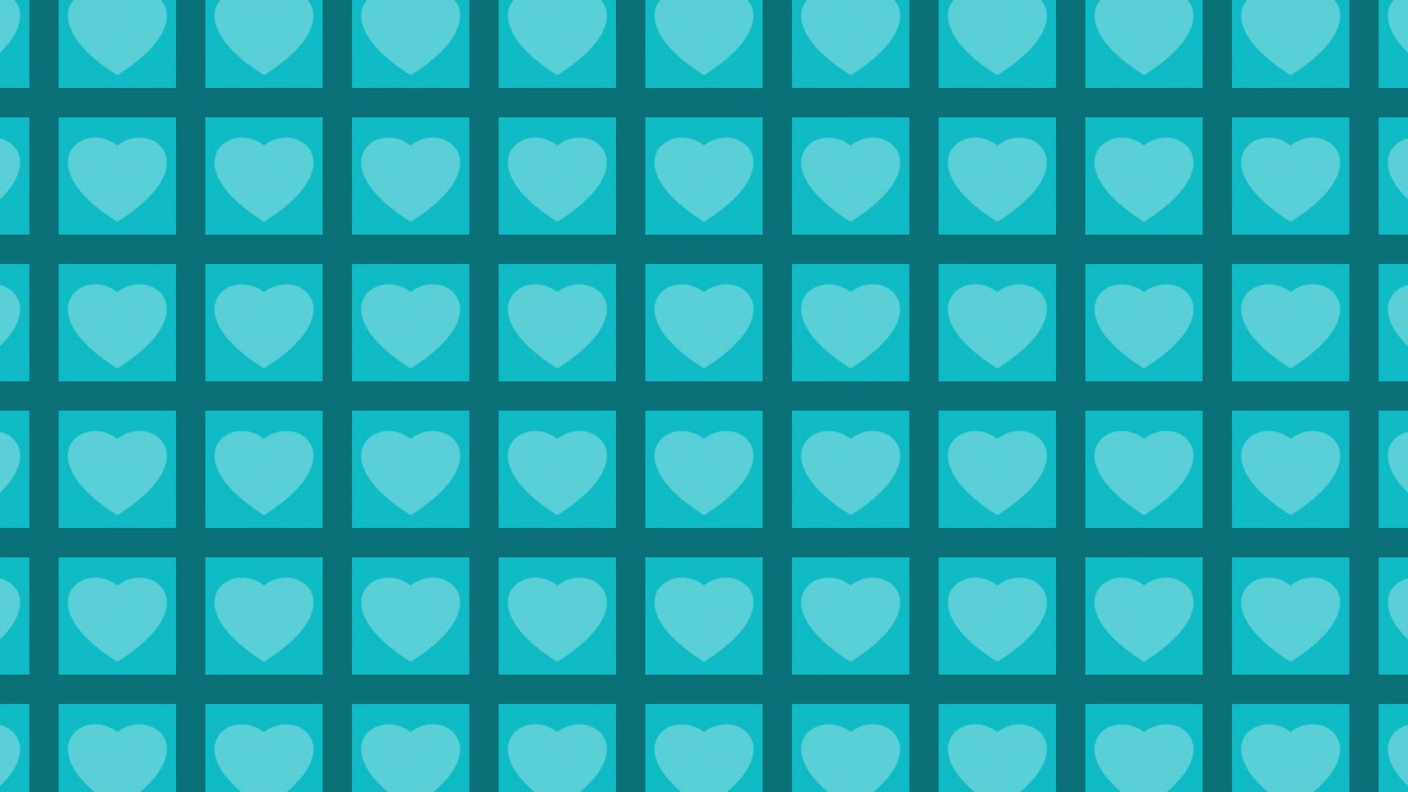 Teal Heart Pattern