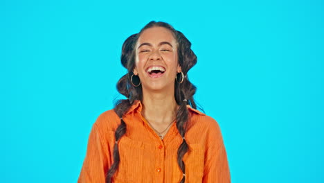 face, funny and woman laughing