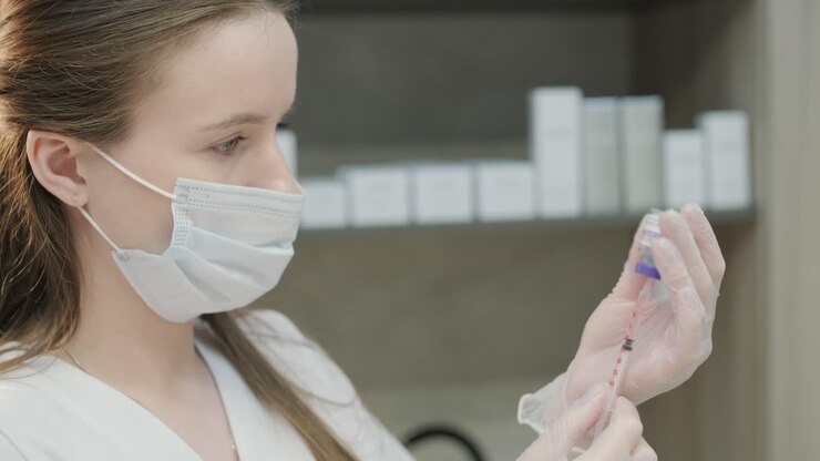 Cosmetologist Performing Facial Injection Procedure