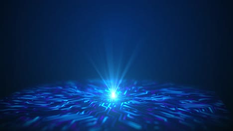 Hud circle interfaces circuit board background high technology animation digital data future