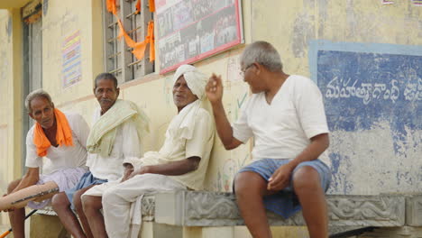 elderly men in an indian village