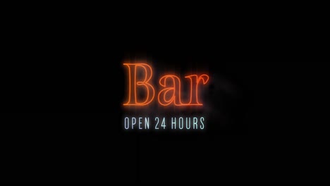 Emerging-orange-Bar-Open-24-Hours-neon-billboard-4k