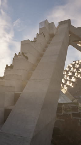 futuristic concrete architecture