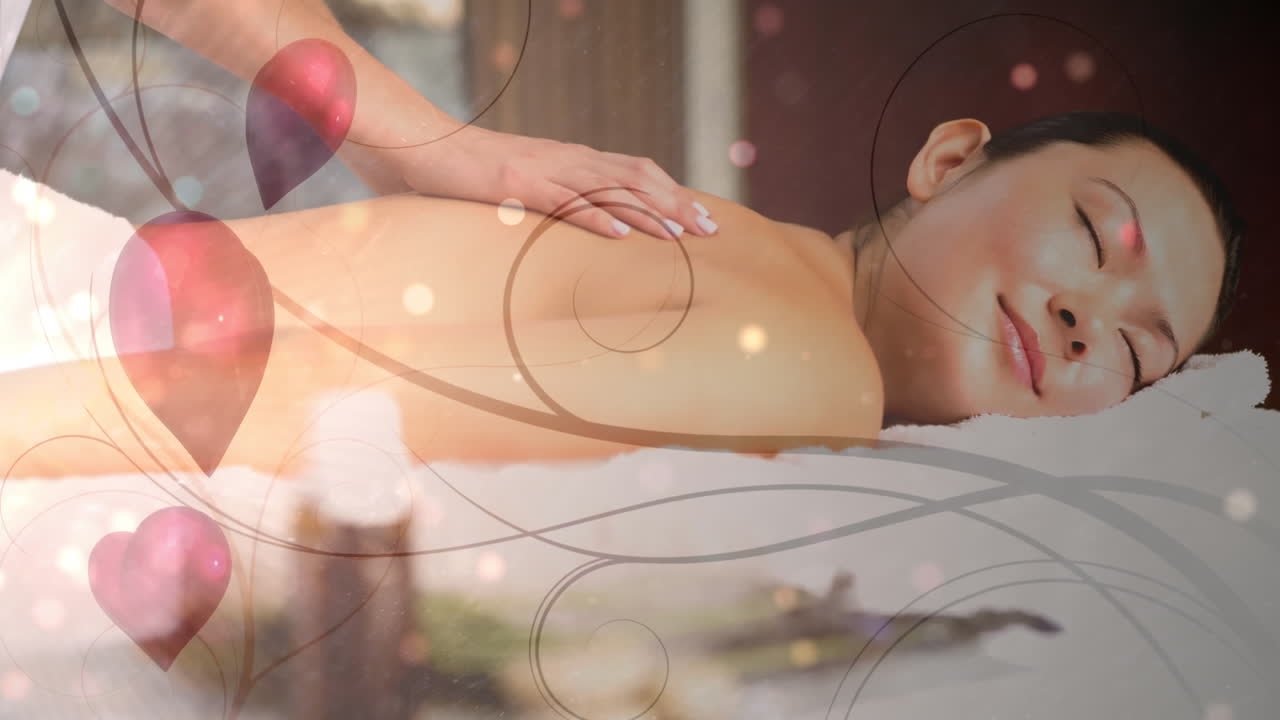 마사지를 받는 여자