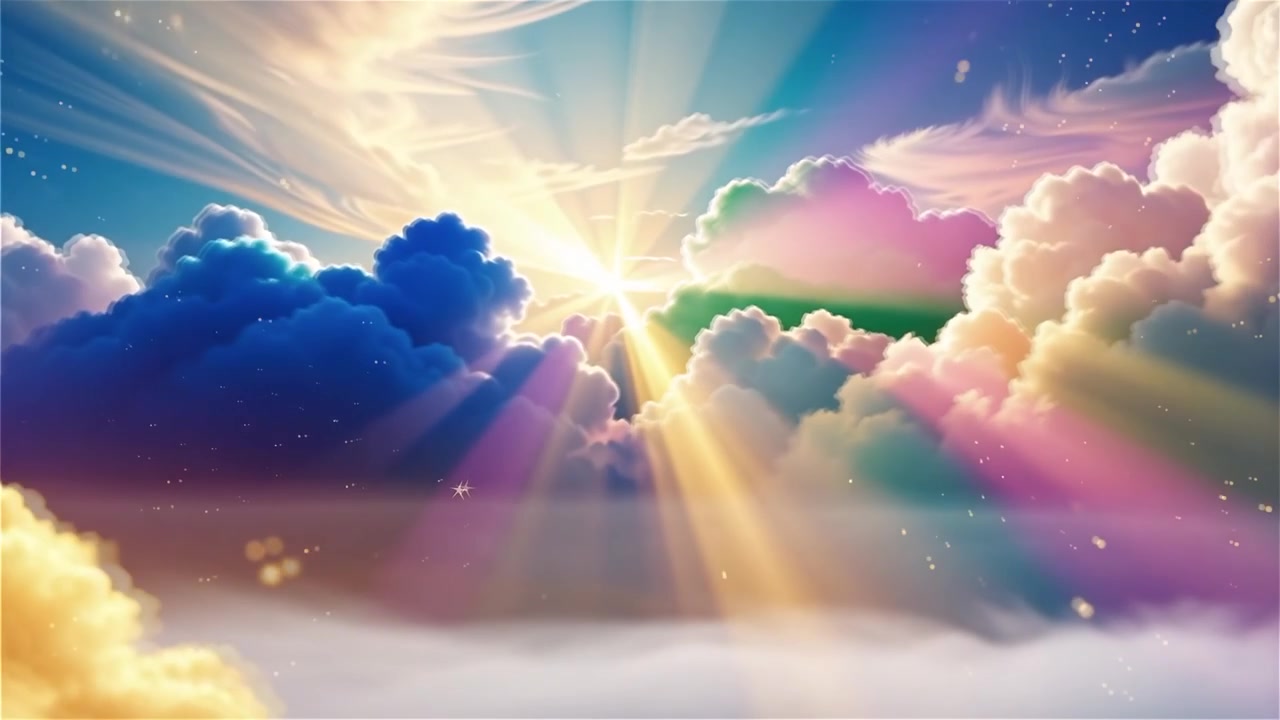 Christian Heavenly Light Worship Background