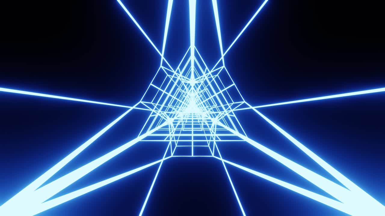 은하를 가로지르는 푸른 밝은 비행의 vj 루프 sf