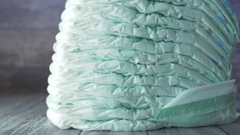 stack of baby diapers