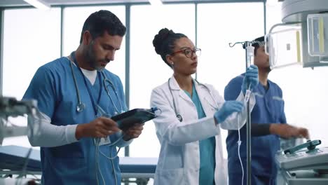medical team working in a modern hospital