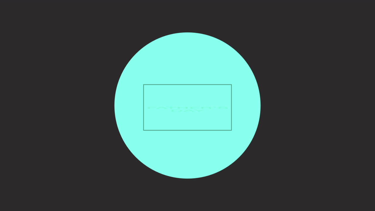 패션 블랙 그라데이션에 녹색 원을 가진 현대 아버지의 날 텍스트