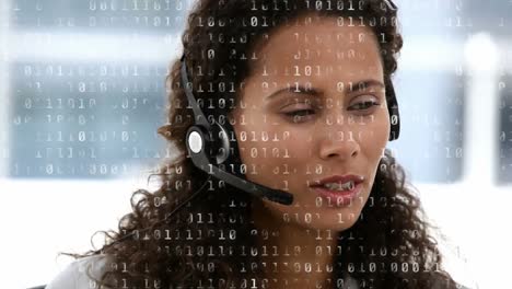 Call-centre-agent-happily-talking-to-a-client-