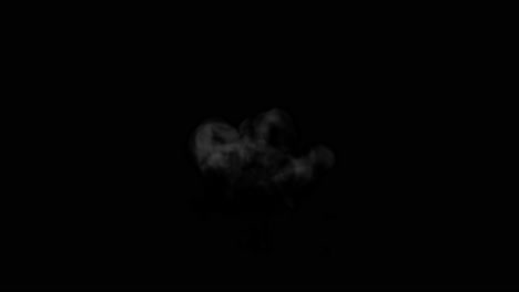 smoke clouds on black background