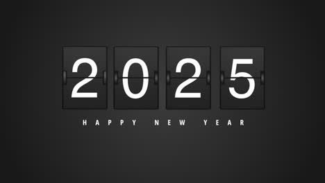 Motion-Graphic-of-Flat-new-year-2018-background-in-black