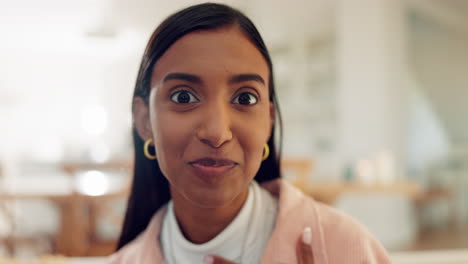 Fast-food,-feeding-and-pizza-with-face-of-woman