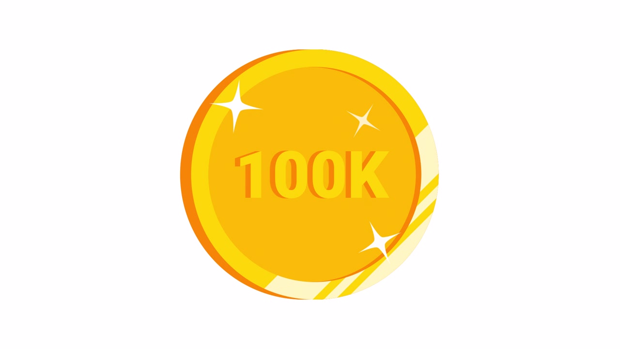 白色背景閃爍金幣（100K）