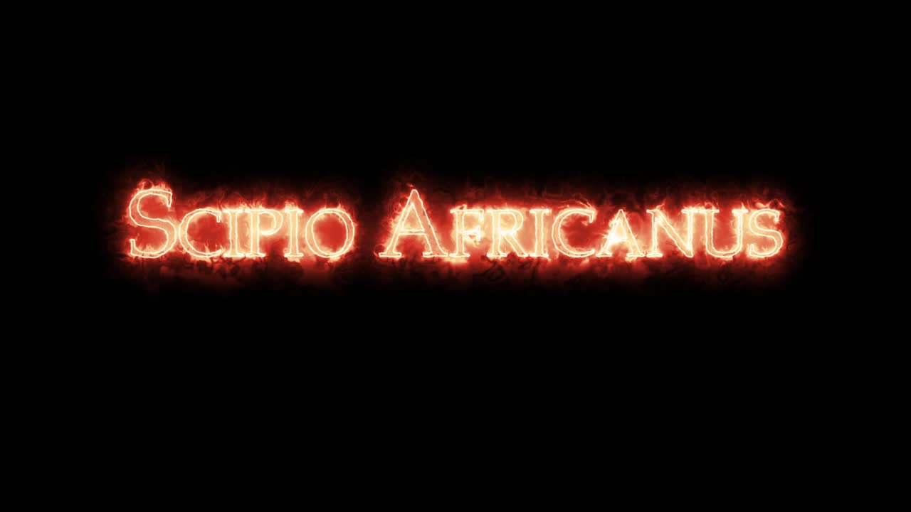 scipio africano escrito con fuego. bucle