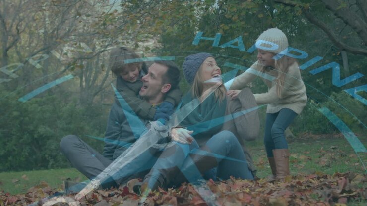 компас счастья над семьей.