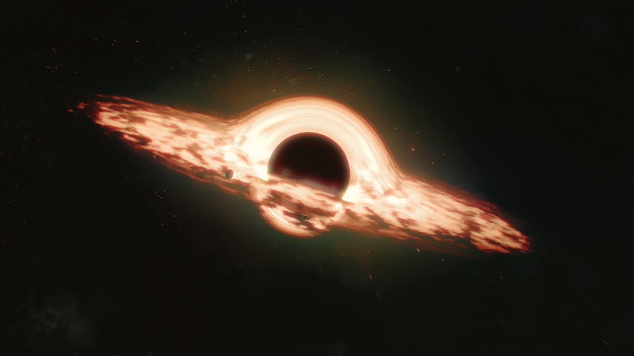 A black hole curves the space around