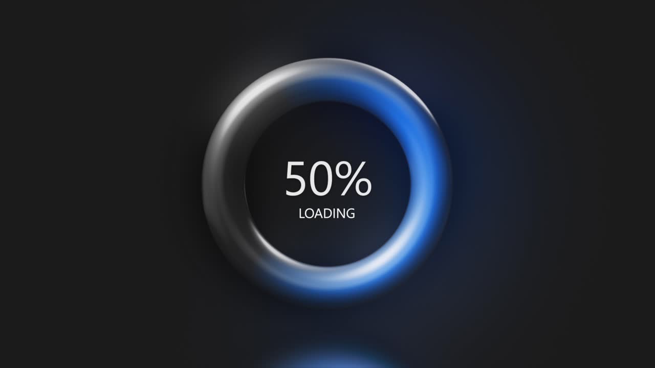 Loading animation with a circle and percentage