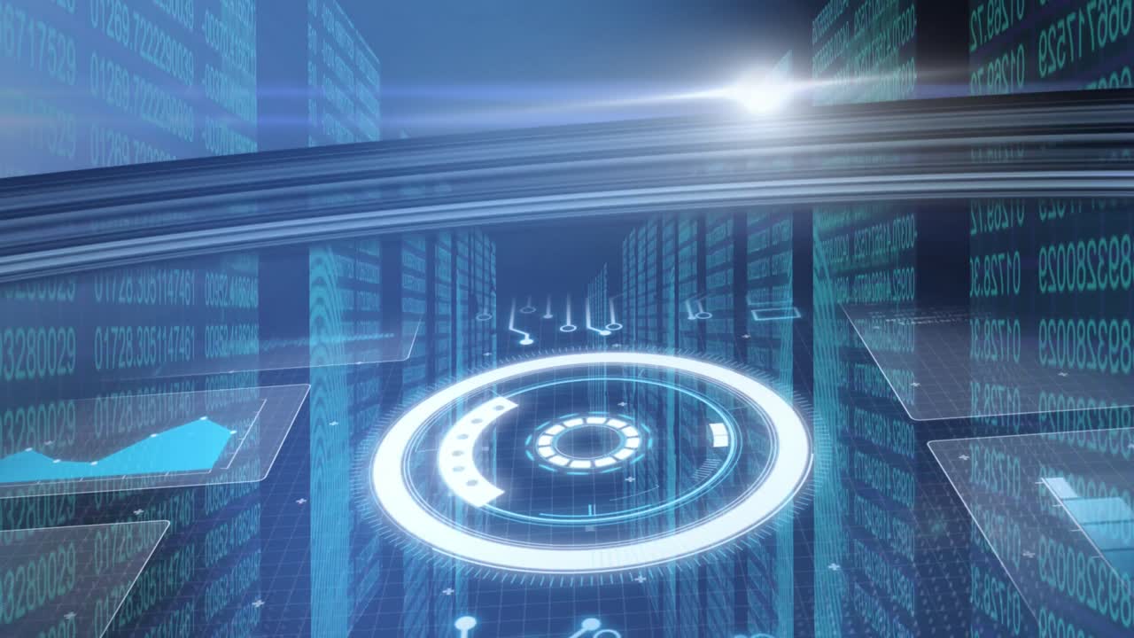 데이터 처리 및 컴퓨터 회로판의 애니메이션