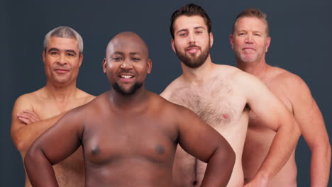 happy men, body positivity