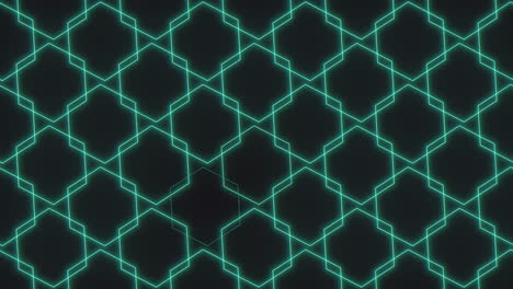 A-Neon-Green-Hexagons-On-A-Black-Background