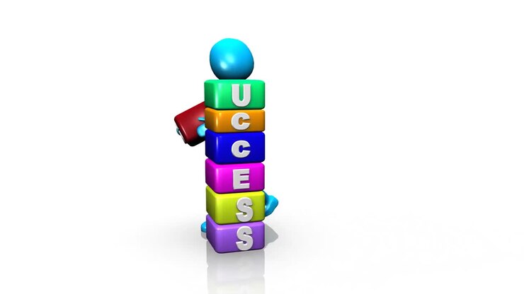animazione del concetto di successo