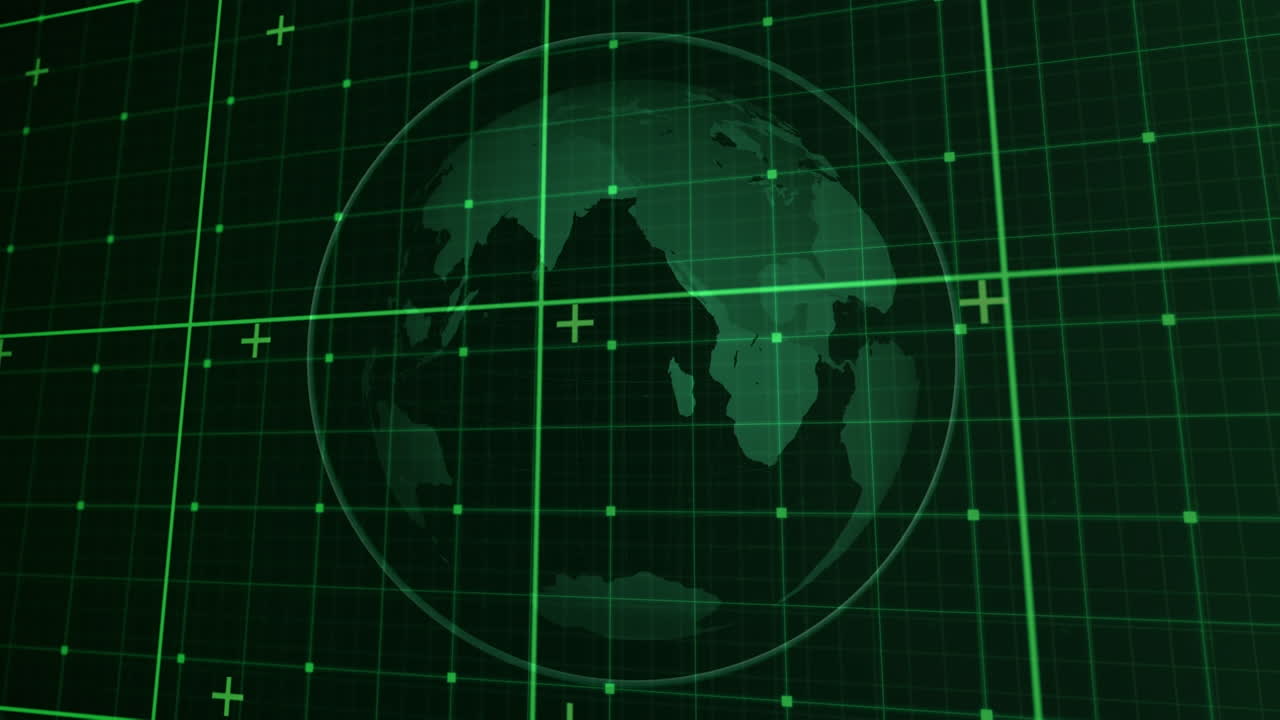 전 세계에 대한 데이터 처리 및 모양의 애니메이션