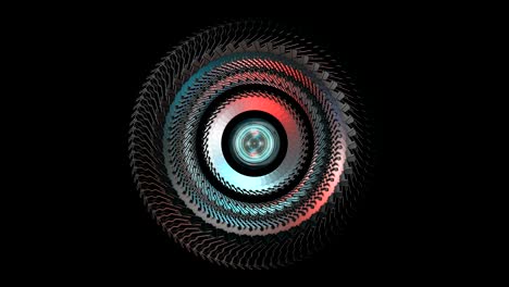 círculo de alta tecnología de movimiento gráfico, ojo mecánico robótico. bucle. alfa incluido.